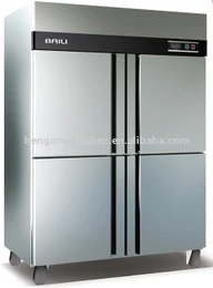 Commercial 860L 4 door commercial kitchen refrigerator/refrigerator freezer