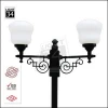 Conical Outdoor Lamp Post Garden Lighting Pole with Double Arm