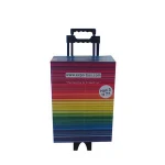 Corrugated Cardboard Roller Bag Paper Roll Trolley for Exhibition Eco Expo Box Trade Fair Show Paper