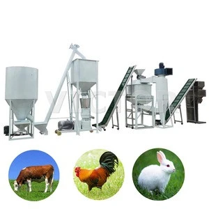 Cow/ chicken/horse/cattle animal feed production lines/ Poultry Feed grinder and Mixer/Feed crushing Machine