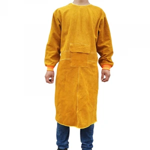 Cowhide Welders  anti-scalding cloth long-sleeved apron   anti-radiation and wear-resistant  protection welding clothing