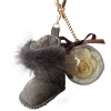 Creative Natural Preserve Flower Rose Keychain with snow boot for Mother&#39;s Day Gift