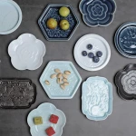 Creative Retro Ceramic Tableware Western Food Steak Plate Dim Sum Plate Kiln Change Laurel Dinner Dish