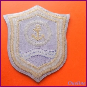 Custom anchor embroidery design badge emblem for garment accessories