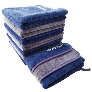 Custom design coral fleece car wash cleaning cloth car care quick drying detailing microfiber towel