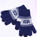 Custom Design Knitted Acrylic Sports Winter Warm Touched Screen Gloves