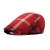 Import Custom design men linen checked fabric beret newsboy ivy cap from China