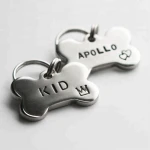 Custom engrave stainless steel dog tag bone shape pet id tag 2021 newly dog tag