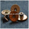 custom logo embossed metal jeans buttons
