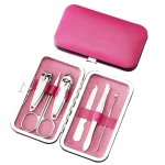 Custom Logo Salon Nail Clipper Pedicure Grooming Kits Green Manicure Set For Men Women