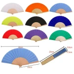 Custom Original Wooden And Cotton Fans Spanish Flowers Collection Handmade Fans Folding Hand Fan