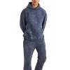 Custom Oversized Streetwear Men Vintage Acid Gym Set Hoodie And Joggers Acid Wash Sweatpants Tracksuits