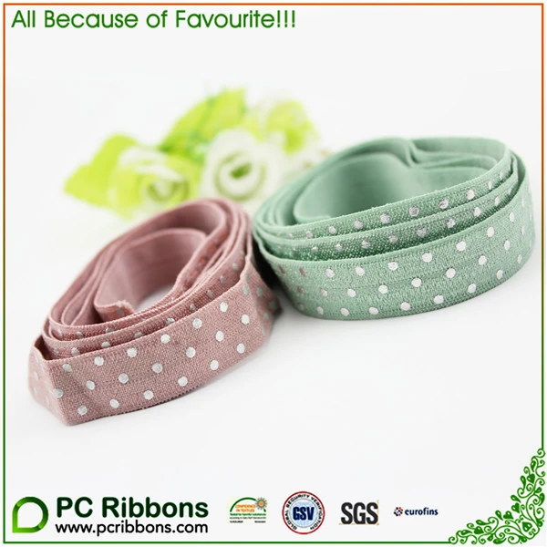 Custom printed dots elastic bands elastic ribbon