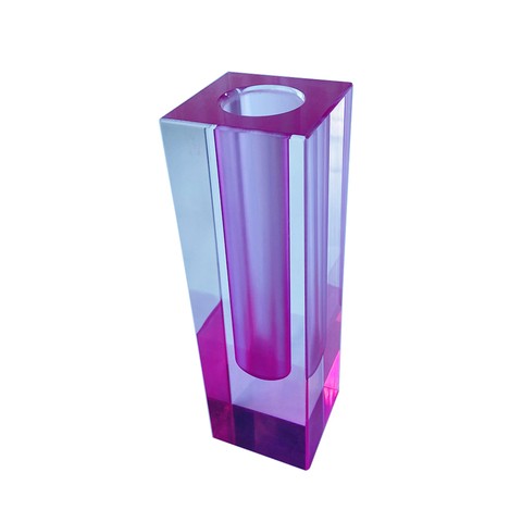 Custom Size Different Color Small Square Column Flower Vase Acrylic Lucite Perspex Vases
