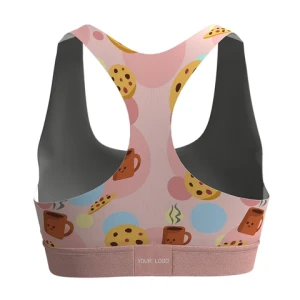 Custom Women bra logo printed ladies sports bra top fitness yoga bra for women sublimation print