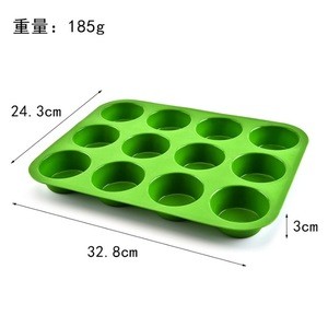 Customized DIY 12 cup muffin pan tray silicone muffin pan silicon cake tools