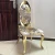 Import Customized Gold PU Leather Hotel Stainless Steel Chair from China