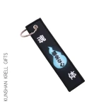 Customized hot transfer embroidery keychain