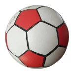 Customized logo Red and white official size 5 football ball PVC white soccer ball 5