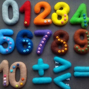 Customized size felt educational math learning toys