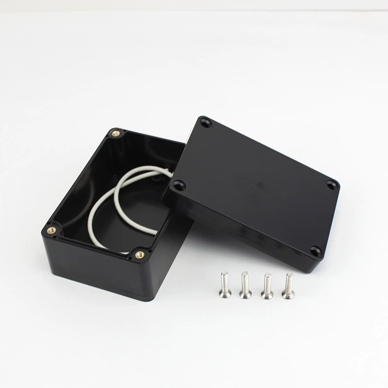 Customized Small Size Black ABS Plastic Outdoor Electrical Waterproof Junction Box