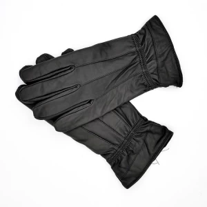 Customized Winter Leather Gloves Warm Full Finger Touchscreen Gloves for Men Women Thick Texting Gloves with Warm Wool Lining