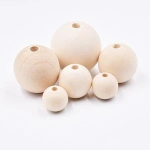 customized wooden bead with hole for sale
