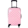 Cute Pink Girls Polka Dot Travel Rolling PC Hard Luggage