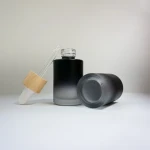 cuticle oil bottle with dropper black dropper bottle dropper 30ml wood cap Cosmetic essential oil packaging