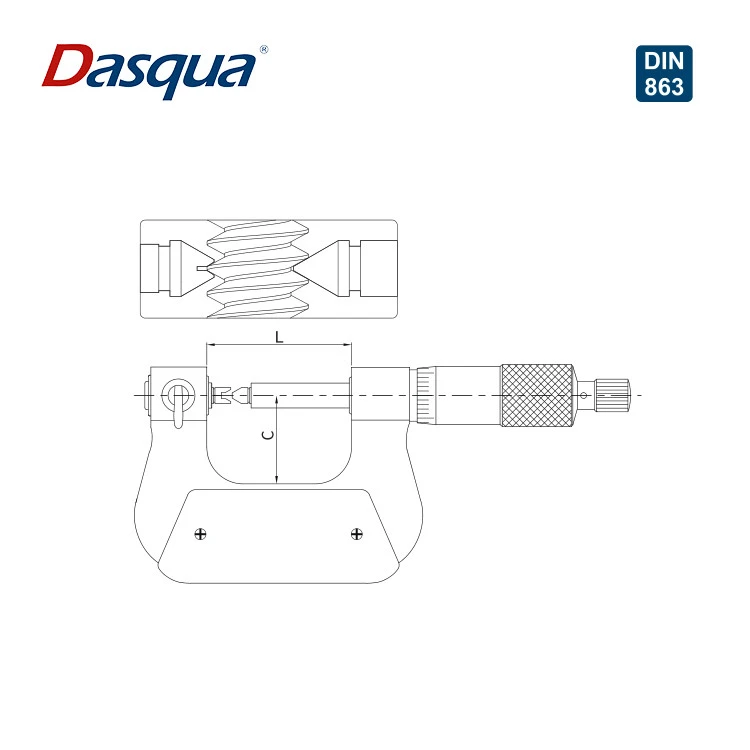 Dasqua 0-25mm External Thread Measuring Micrometer