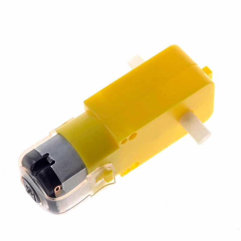 DC 3-6V 200RPM Yellow Double Axis TT Motor Plastic Gear Motor Gearbox for Smart Robot Car (Support Customization)