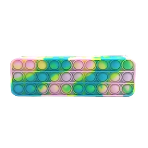 Decompression fidget toys silicone bubble pencil case pen pouch