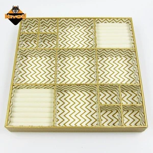 Deluxe high-class gold jewelry display tray in large size