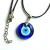 Import Devil Evil Eyes Turkey Blue Eye Flat Round Glass Pendant Waxed Cord Necklace from China