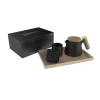 DHPO 600ml perfect ceramic travel tea set with wooden lid