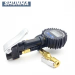 Digital  tire inflator pressure gauge with 4 setting LCD display ,heavy duty auto truck tyre Inflator gauge