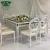 Import Dining room furniture 8 seater mirror glass top dining table set from China