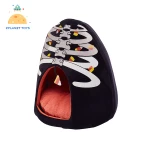 Dog Cat House Small Pet Cute Comfortable Plush Soft Pet Nest with Cushion