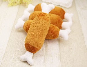 Double Bone Chicken Feathers Toys Sounds Implications BB Toys Pet Dogs Cat Toys