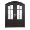 Double french exterior modern entry security screen door high quality wrought iron entry doors