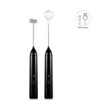 Double Head Stainless steel electric battery operated hand egg milk frother whisk