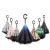 Import Double-layer windproof travel custom printed logo reverse C handle inverted umbrella from China