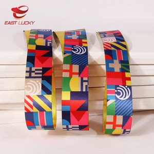 Double side printing custom nylon gift box stain ribbon