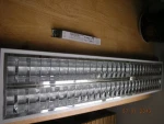 double tube louver fitting, grille lamp