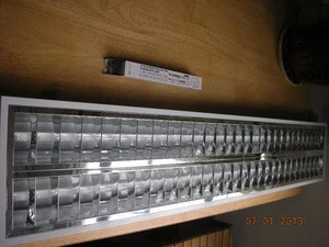 double tube louver fitting, grille lamp