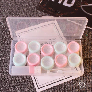 Dropshipping Contact lens case beauty care box mate box 5 pairs of left and right transparent cover