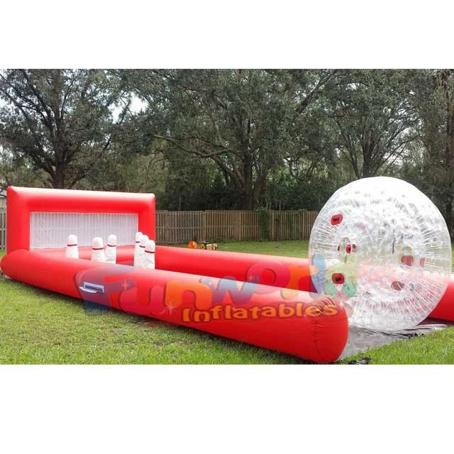 Durable commercial grade inflatable bowling games pins zorb ball inflatable human bowling bubble bowling