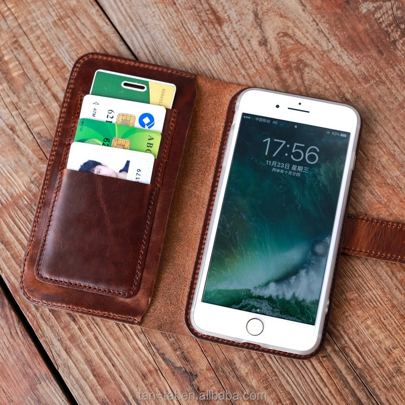Durable Genuine Leather Cell Phone Case Card Holder