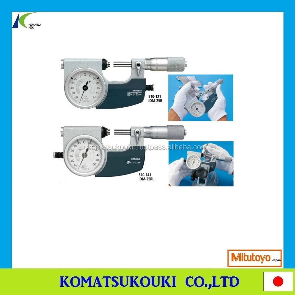 Durable Mitutoyo crimp height micrometer 342-271-30/112-401/342-451, measures the height of crimp contacts