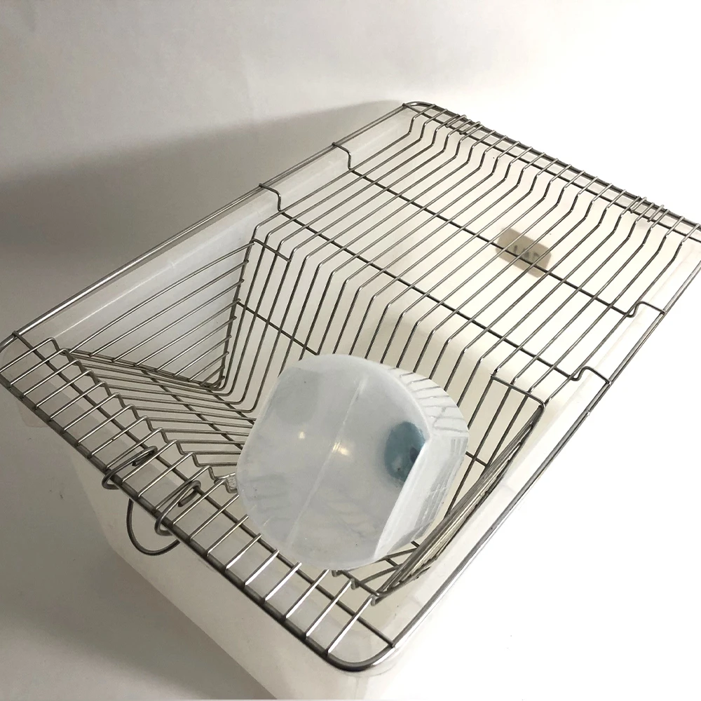 Durable Plastic Rodent Breeding Lab Cages with Stainless Steel Lids